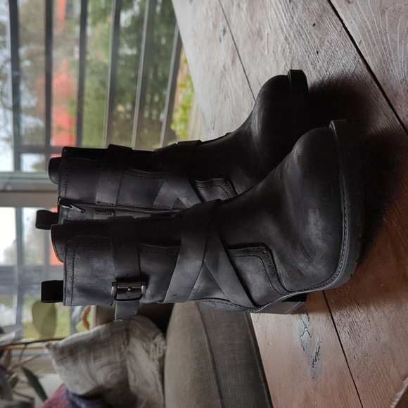 Clark's Leather Moto Boots - Picture 1 of 7